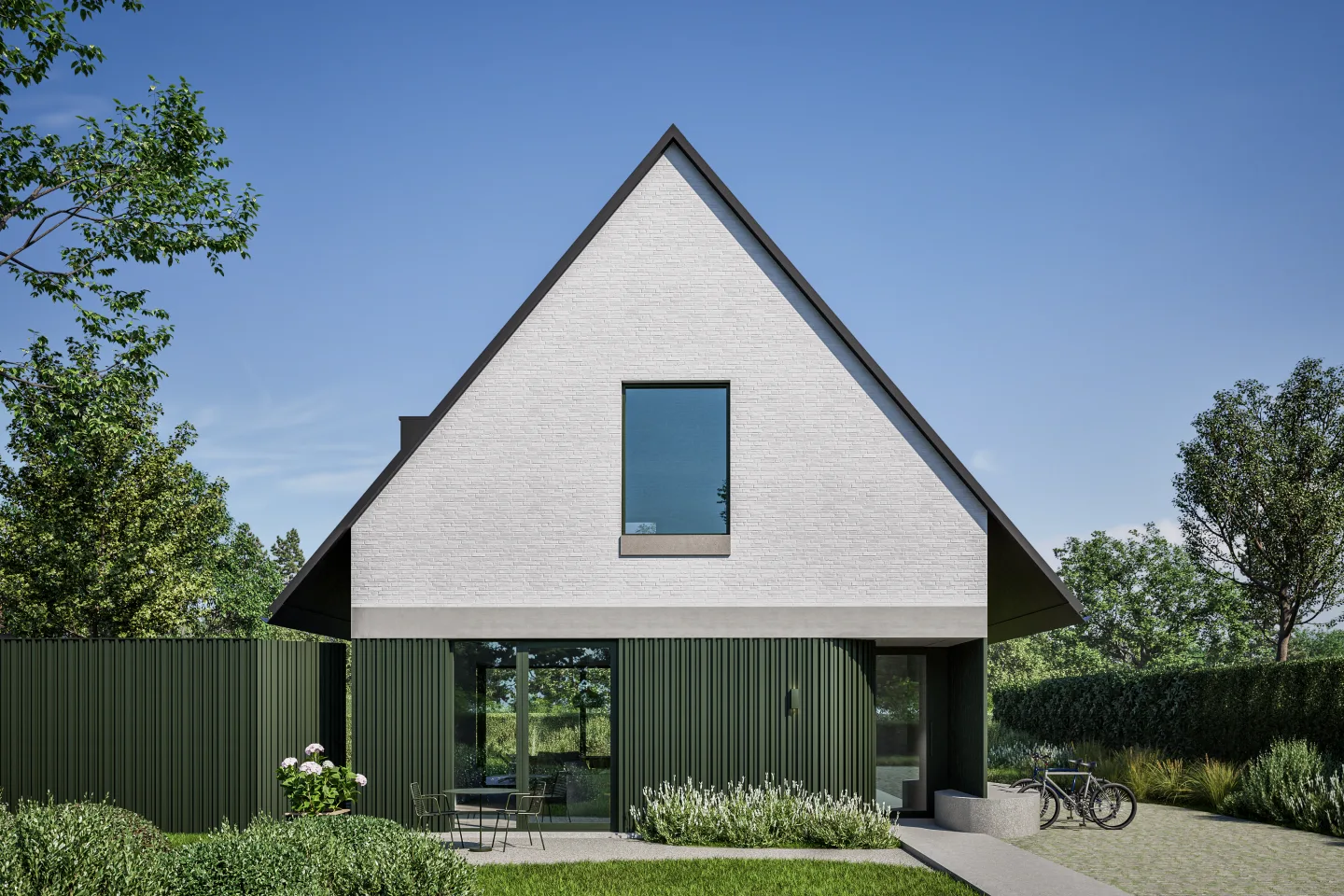 Alinel Type C aluminium gevelbekleding — gedurfd onregelmatig profiel op gevel